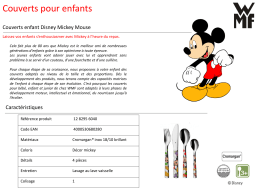 WMF MICKEY MOUSE enfants 4 Pieces Couverts Product fiche