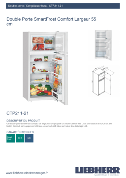 Liebherr CTP211-21 Réfrigérateur 2 portes Product fiche