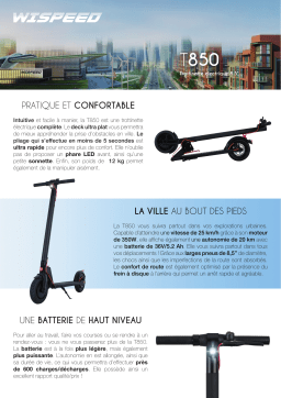 Wispeed T850 noire Trottinette électrique Product fiche