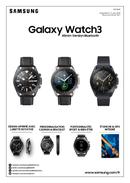 Samsung Galaxy Watch 3 Noir 45mm Montre connectée Product fiche