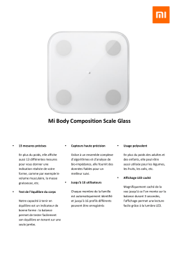 Xiaomi Mi Body Composition Scale Glass Pèse personne connecté Product fiche