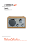 Radio Essentielb MADERA BT : Notice d'utilisation + IA