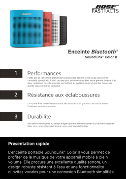 Bose SoundLink Color II Noir Enceinte Bluetooth Product fiche