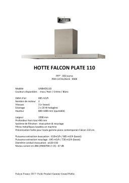 Falcon UNBHDS110WH/ Hotte grande largeur Product fiche