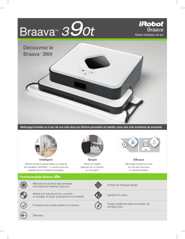 Product information | Irobot BRAAVA 390 T Robot laveur Product fiche | Fixfr