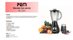 PEM BL-203 Blender Product fiche