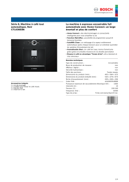 Bosch CTL636EB6 Expresso encastrable Product fiche