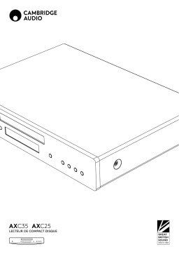 Cambridge Audio AXC35 Platine CD Owner's Manual