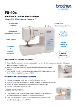 Brother FS40s Machine à coudre Product fiche