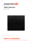 Essentielb ETVI36 Table induction Owner's Manual