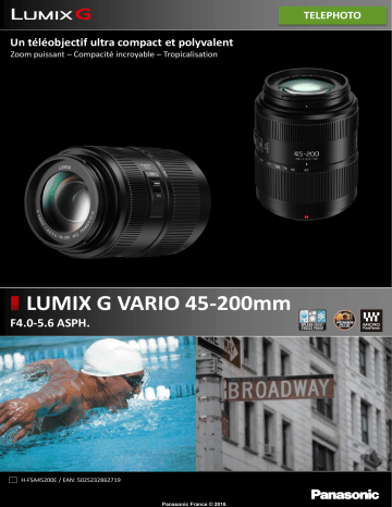 Product information | Panasonic 45-200mm F4.0-5.6 ASPH. Objectif Product fiche | Fixfr