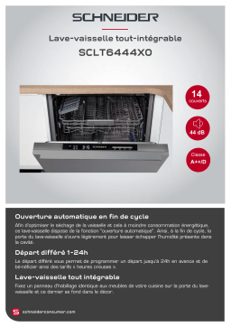 Schneider SCLT6444X0 Lave vaisselle tout intégrable Product fiche