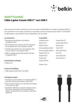 Belkin Boost Charge USB-C USB-C M/M 1M Noir Câble USB C Product fiche