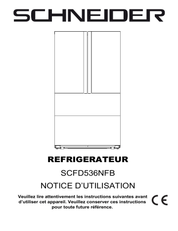 Product information | Schneider SCFD536NFB Réfrigérateur multi portes Product fiche | Fixfr