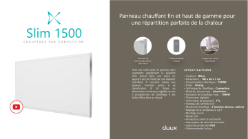 Product information | Duux DXCH05 Chauffage écologique à convection Product fiche | Fixfr