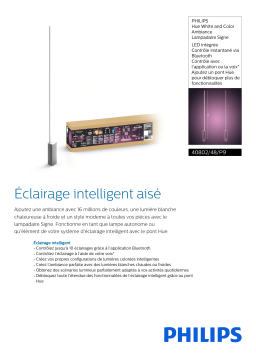 Philips Hue & Color SIGNE Lampadaire 32W - Al Luminaire Product fiche
