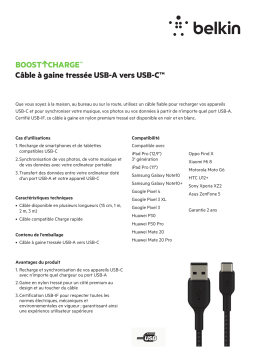 Belkin tresse 15cm Noir Câble USB C Product fiche