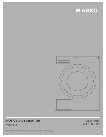 Manuel du propriétaire | Asko W4114C. Lave linge hublot Owner's Manual | Fixfr