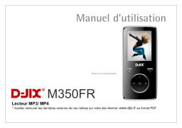 D-Jix M350 8GO NO FM Noir Lecteur MP4 Owner's Manual