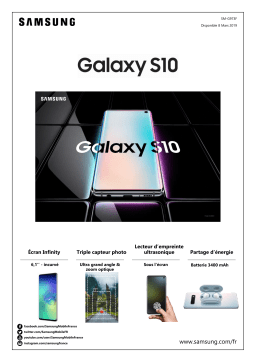 Samsung Galaxy S10 Blanc 128 Go Smartphone Product fiche