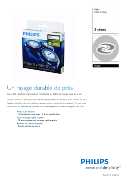 Philips classique HQ56/50 Tête de rasoir Product fiche