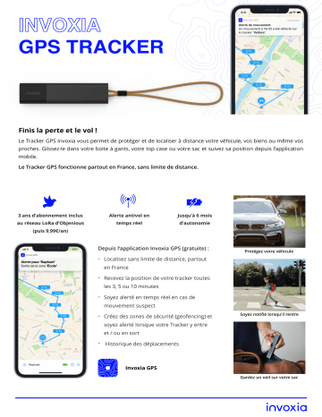 Product information | Invoxia Tracker GPS Manuel utilisateur | Fixfr