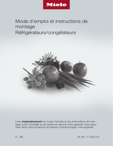 Manuel du propriétaire | Miele K 34222 i Réfrigérateur 1 porte encastrable Owner's Manual | Fixfr