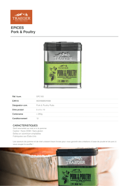 Traeger PORK & POULTRY RUBS - 260 g Epices Product fiche