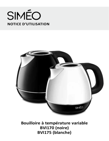 Manuel du propriétaire | Simeo BVI175 Bouilloire à température réglable Owner's Manual | Fixfr