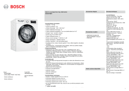 Bosch WUU28T08FF Lave linge hublot Product fiche