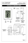 La Crosse WS6810W vert Station m&eacute;t&eacute;o Owner's Manual