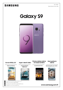 Samsung Galaxy S9 violet Smartphone Product fiche