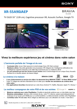 Sony Bravia XR-55A90J Google TV TV OLED Product fiche