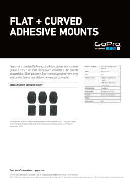 Gopro Adhésive plate et courbe x6 Fixation Product fiche