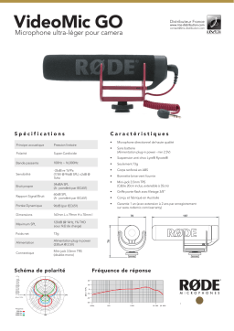 Rode VideoMic Go Micro Product fiche