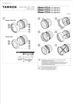 Tamron 35mm F2.8 DI III OSD Sony FE Objectif pour Hybride Plein Format Owner's Manual