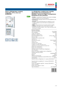 Bosch KIV86VS30 Réfrigérateur combiné encastrable Product fiche