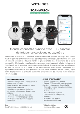 Withings SCANWATCH NOIR 42mm Montre santé Manuel utilisateur