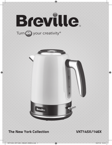 Owner's manual | Breville NEW-YORK NOIR MAT VKT146X01 Bouilloire Manuel du propriétaire | Fixfr