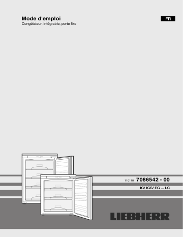 Manuel du propriétaire | Liebherr IGS1624-21 Congélateur encastrable Owner's Manual | Fixfr