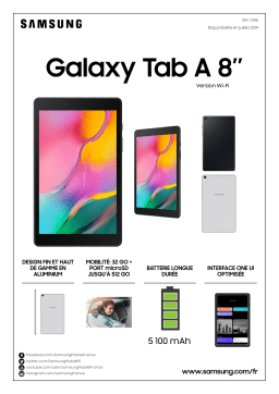 Samsung Galaxy Tab A 8'' Noire Tablette Android Product fiche