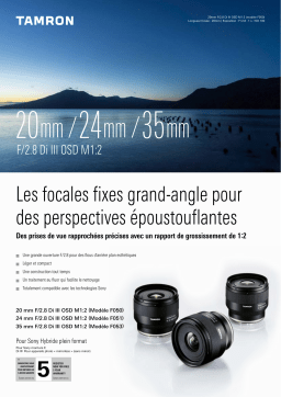 Tamron 24mm F2.8 DI III OSD Sony FE Objectif pour Hybride Plein Format Product fiche