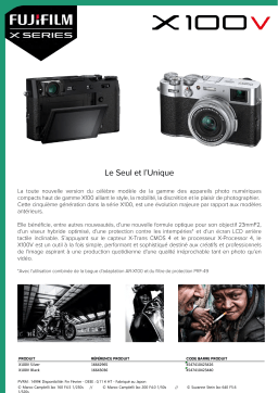 Fujifilm X100V Silver Appareil photo Compact Product fiche