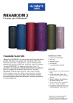 Ultimate Ears Megaboom 3 Bleu Enceinte Bluetooth Product fiche