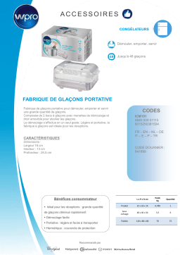 Wpro ICM101 Fabrique à Glaçons | Chat IA & PDF
