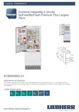 Liebherr ECBN5066G-23 Réfrigérateur combiné encastrable Product fiche