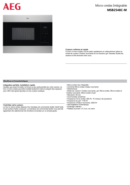 AEG MSB2548C-M Micro ondes encastrable Product fiche