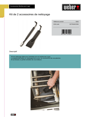 Product information | Weber 2 accessoires de nettoyage Ustensile barbecue Product fiche | Fixfr