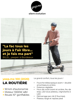 Yeep.Me 100 Trottinette électrique Product fiche