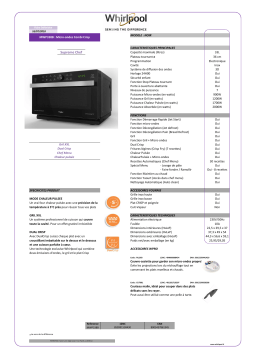 Whirlpool MWP338B Micro ondes combiné Product fiche